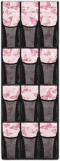 Extra Large 12-Pocket Storage Hanging Bag for Behind The Door, Heavy Duty Oxford Fabric, Waterproof Lightweight and Space-Saving Organizer for Home Use, Pink Butterfly