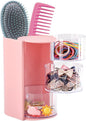 3-Layer Hair Accessories Organizer with Hair Brushes Holder,Rotatable Drawer Makeup Sponge Holder for Necklaces, Earring,Ring,Makeup Brushes,Hairs Clip ﻿