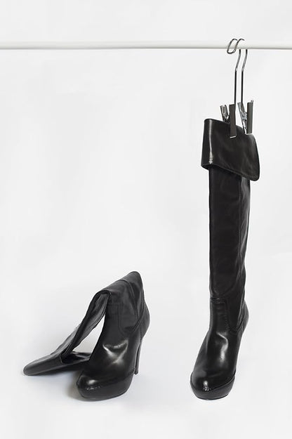On Sale! The Boot Hanger in Black - Shoe Storage Space Saver (Set of 3); Boot Hanger, Boot Holder, Boot Clips (BLACK)