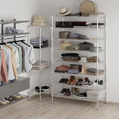 24" Deep x 48" Wide x 86" Height Wire Shelving Kit | 8-Tier | NSF Commercial Storage Rack Unit