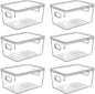 Clear Plastic Storage Bins with Lids, Perfect for Kitchen Organization or Pantry Organization and Storage, Stackable Fridge Organizer Bins, Storage Containers for Organizing, Cabinet Organizers