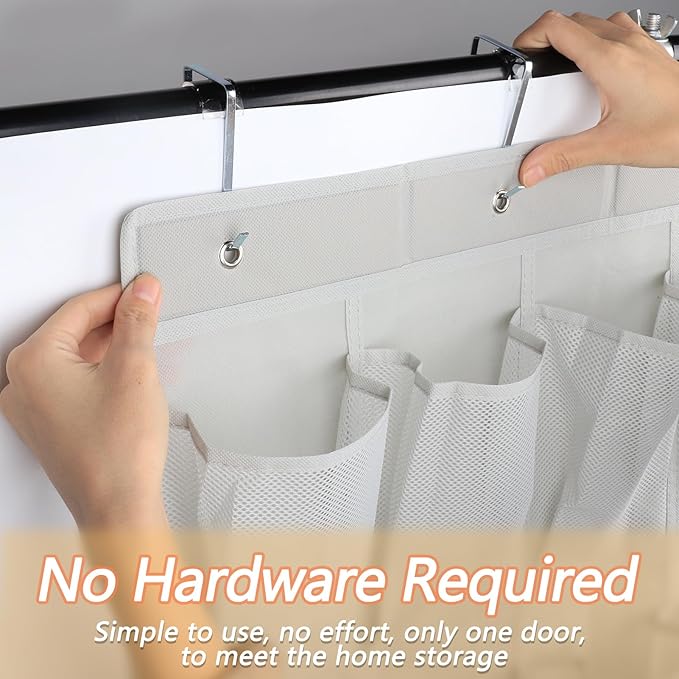 GOMAJI 35 Large Pockets Over the Door Shoe Organzier, Hanging Shoe Organizer for Door Large Capacity Shoe Storage Bag with 4 Metal Hooks