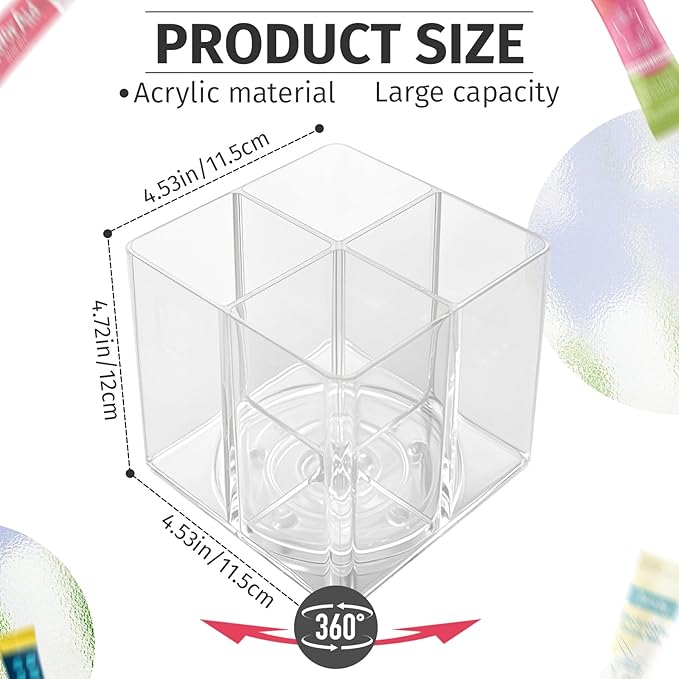 Drink Packet Organizer For Powdered Drink Mix,Powder Packet,Water Packet,Water Flavor Packet,Lazy Susan Organizer Rotating Holder for Drink Mix Necessities（Square）