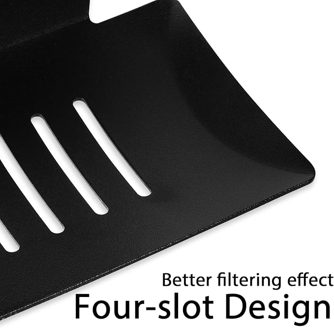Detachable Soap Dish for Shower, 4 Slot Self-Adhesive Soap Holder for Bathroom, Wall Mounted Shower Soap Holder, Stainless Steel Soap Tray Black
