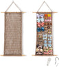 Pretty Jolly Macrame Hair Clips Accessories Organizer Hairbow Holder Rack for Girl Clips Storage Claw Clip Ornaments Keeper for Girls Room Wall Hanging Decor(Coffee)