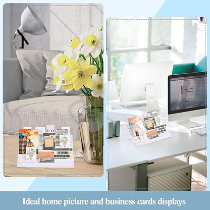 Marsui 62 Pcs Wood Earring Display Stand Earring Card Display 2 Sets of Holder with Cards Jewelry Stands for Selling