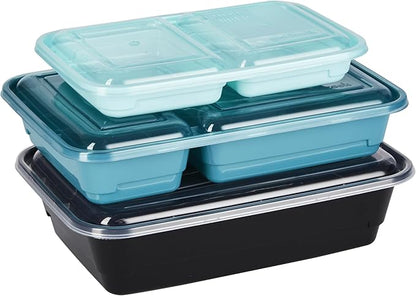 GoodCook Meal & Snack Prep Container Set, Includes Embossed Measurements & Color Coordinated Lids, Made Without BPA, 60-Piece Set