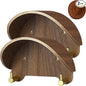 Cowboy Hat Rack for Wall（2-Pack）, Walnut Wood Cowboy Hat Holder & Hat Hooks for Wall, Non-Damaging Shape-Preserving Design for Wide Brim Hats, Compatible with Various Wall Surfaces