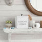 GoFika Tampon Holder for Bathroom| Feminine Product Organizer| Pad Container with Lid White| Girls Stuff Storage Box Rustic Real Wood
