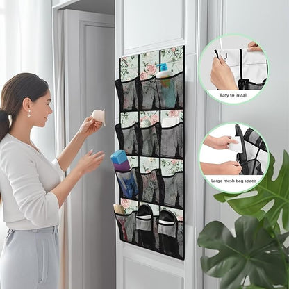 Hanging Storage Bags,Rose Shoe Organizer Door Hanger,Space Saver Hanging Shoe Storage Hanging Bag Waterproof Reusable