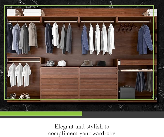 Slim Luxe Wood Top Hangers, Heavy Duty Pants Hangers, Skirt Hangers, Coat Hangers- Clothes Hangers - Non Slip, Slim and Space Saving Hanger. (Mahogany, 6)