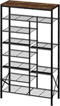 8-Tier Shoe Rack, Shoe Storage Organizer with Boots Storage, Large Capacity Shoe Shelf Holds 20-23 Pairs of Shoes, Durable and Stable, for Entryway, Closet, Hallway, Dorm Room, Rustic Brown