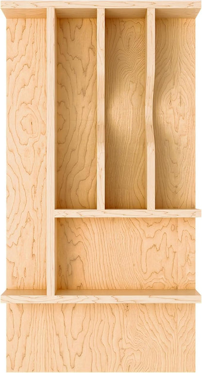 Rev-A-Shelf Natural Maple Right Size Utensil Insert Home Storage Kitchen Organizer 7 Compartment Drawer Accessory, 10-1/4" x 19-1/2, 4WCT-15SH-1