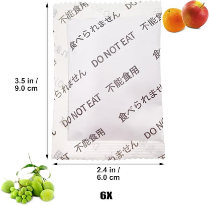 6 Pack Produce Saver Refills Kit for OXO GreenSaver Produce Keepers and Crisper Inserts, Keep Fruits Veg Fresh, Also Compatible with Bluapple Produce Freshness Saver Balls and other Produce Savers