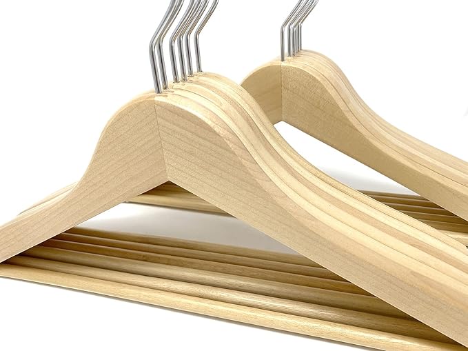 Kids Hangers (Natural Wood, Children Hangers 4T-10)