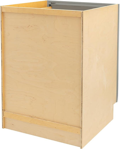 Quicklock RTA (Ready-to-Assemble) | Base Kitchen Cabinets - Shaker Style | Made in America (Magnetic Gray, 24" Wx34.5 Hx24 D Base)