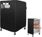 Black 10tier 23"X28"X32" Sheet Pan Rack Cover With Zipper, Ventilated, Oxford Cloth, For Baking, Cooking