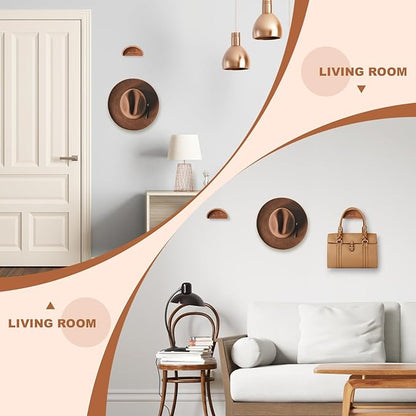 2 Pack Cowboy Hat Rack Wall Mount, Non-Damaging Curved Design, Space Saving Western Hat Organizer for Entryway Closet Bedroom