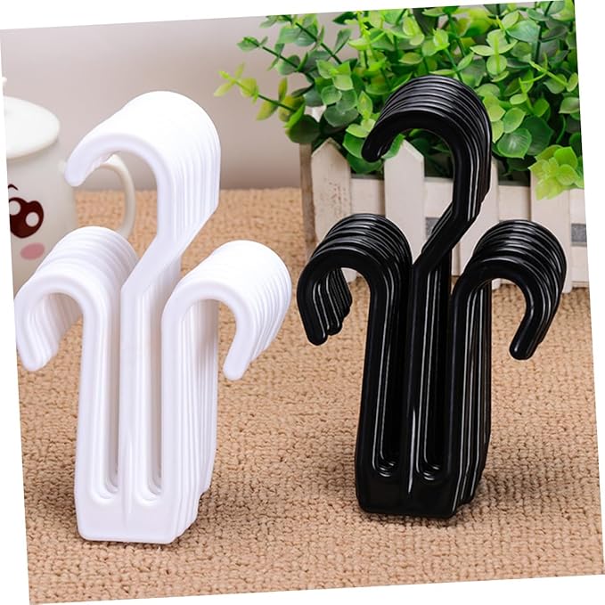 Cabilock 12pcs Bike Shoe Holder Multipurpose Plastic Shoes Hanging Organizers with Double Hook Design for Home Dorm and Travel Storage