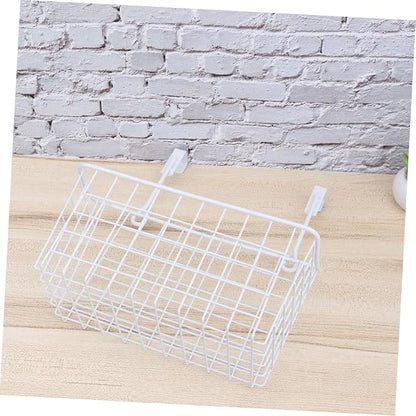 Healifty Door Hanging Storage Basket Hanging Rack for Cabinet Wardrobe Desk Cabinet Storage Basket