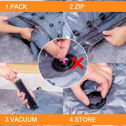 GONGSHI Vacuum Seal Bags for Clothing Travel & Home Storage, Travel Vacuum Bags with Electric Pump,Space Saver for Blankets, Comforters, Pillows, Clothes,28 Combo