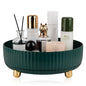 Anyoifax Makeup Perfume Organizer Tray 360 Degree Rotating Lazy Susan Skincare Lotion Organizer Spinning Cosmetics Storage for Dresser, Vanity, Bathroom Countertop, Large Teal Green