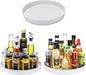 Amolliar Lazy Susan Turntable Organizer, Tray for Household Purpose, Rotating Metal Spice Spinner Rack for Cabinet, Kitchen, Fridge, Pantry Organization Storage, Under Sink Organizer, White 10" 3 Pack