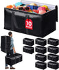 StoreHappily Heavy-Duty & Extra Capacity Moving Bags with Backpack Straps, Storage Totes with Double Zipper & Strong Handles, Packing Bags Alternative to Moving Boxes, Moving Supplies (10 Pack, Black)