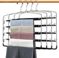 Pants Hangers 4 Pieces,5 Tier Closet Organizers and Storage Clothes Hanger,Hangers Space Saving with Swing Arm,Multiple Metal Hanger Clothes Organization for Pants Trousers Jeans Leggings Slacks