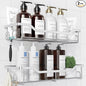 Kitsure Shower Caddy Large - Adhesive Shower Organizer, Stainless Steel Shelf for Inside Shower, No Drill Bathroom Organizers and Storage, Home Decor Accessories, 2 Pack, Sliver