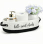 Hello Sweet Cheeks Bathroom Decoration Black and White Cotton Rope Toilet Basket Toilet Paper Holder Basket Rustic Bathroom Organizer Farmhouse Home Decoration Organizing Small Baskets
