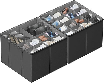 for 2 Pack Shoe Organizer for Closet, Fits up to 32 Pairs, Small Space Shoe