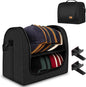 Samplife Baseball Cap Organizer Carrier, Hat Bag for Travel and Moving, Cap Traveling Case for Men, Portable Hat Storage box holder for 28 Caps Perfect for Home & On-the-Go (Black)