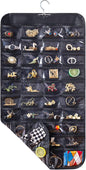 Bloss Hanging Jewelry Organizer for Closet, 80 Pockets Earring Holder Organizer and storage, Earring Organizer Hanging Jewelry Holder Storage for Women Gift, Wall Earring Holder for Girls, Black