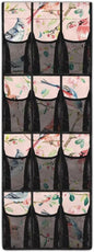 Behind Door Shoes Hang Holder Rack,Bird Pink Shoe Organizer Door Hanger with 12 Mesh Large Pockets,Space Saver Waterproof Reusable