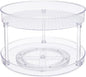 Amazon Basics 2 Tier Lazy Susan Turntable Organizer for Condiments, 12" Diameter, Clear