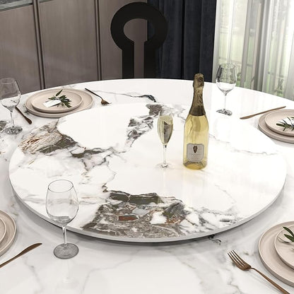 19.69" Lazy Susan for Table Top Sintered Stone Rotating Serving Tray for Dining Table, Kitchen Lazy Susan Organizer Spinning Rotating Food Server Party Centerpieces