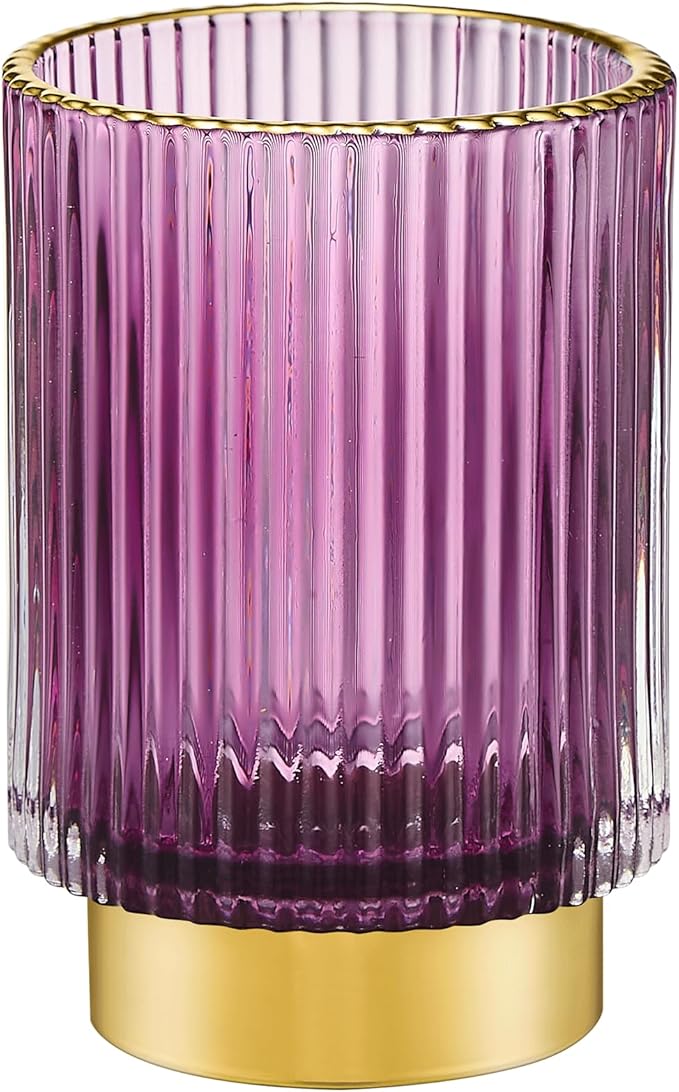 Makeup Brush Holder Organizer,Toothbrush Holders,Desk Pen Pencil Holder,Multifunctional Vintage Glass Brush Cup(A3-25-US)