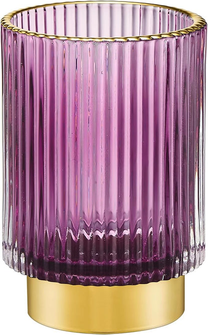 Makeup Brush Holder Organizer,Toothbrush Holders,Desk Pen Pencil Holder,Multifunctional Vintage Glass Brush Cup(A3-25-US)