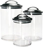Calypso Basics by Reston Lloyd Acrylic Storage Canisters, Set of 3, Black