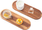Wooden Vanity Bathroom Trays 2PCS - Wooden Trays for Decor, Countertop and Vanity Tray, Dish Soap Trays for Kitchen Counter, Sink Organizer Accessories Caddy, Toilet Laundry Shower Makeup Holder