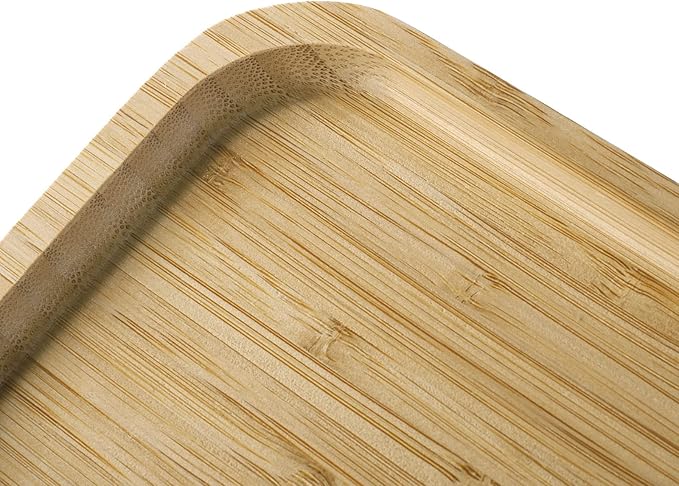 Bamboo Vanity Tray, Bathroom Counter Tray, Toilet Tank Top Tray for Organizing and Decor Display, 9.8 x 5.5 x 0.8 inch