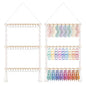 SNOWSTAR Macrame Hair Claw Clip Organizer with 30 Metal Rings,Hanging Hair Clip Holder and Storage for Women Girls,Claw Clips Hanger Home Decor for Wall,Door,Closet