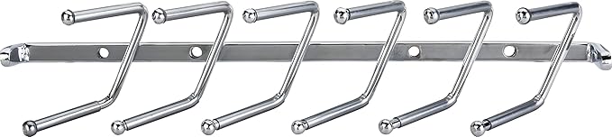 Hardware Resources 296T-PC 11" Screw mounted tie rack Polished Chrome finish