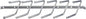 Hardware Resources 296T-PC 11" Screw mounted tie rack Polished Chrome finish