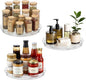LAMU 3 Pack Lazy Susan Organizer, 9'' Clear Lazy Susan Turntable for Cabinet, Fridge, Kitchen, Pantry, Countertop, Table Top, Refrigerator Organizers and Storage, Seasoning and Spice Organizer