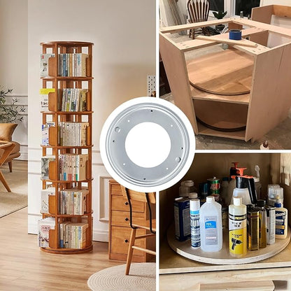 8 Pack 12 Inch Lazy Susan Turntable Bearing Plate, Heavy-Duty Lazy Susan Hardware for Kitchen, Furniture & DIY Projects, 1000lbs Capacity?Silver?