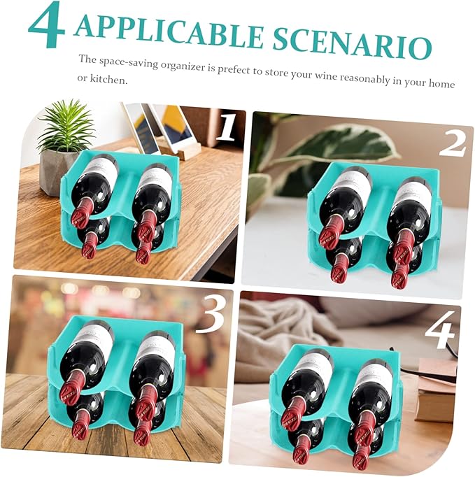 PRETYZOOM 4pcs Can Storage Rack Bottle Rack Organizer Material Easy to Stack Wine Holder for Fridge