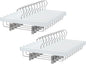 24 Pack Wooden Pants Hangers, Solid Wood Bottom Jeans Skirt Hanger with 2-Adjustable Clips Anti Rust Hook-HL01WP24