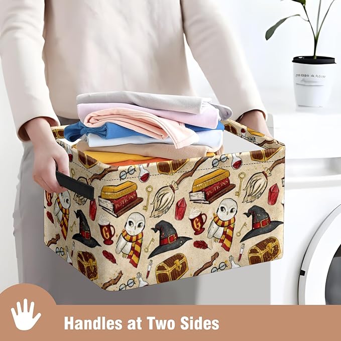 Magic Hat Storage Basket Large Foldable Storage Bin Cube Collapsible Organizer for Pantry Bedroom Decor